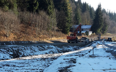 Trotz winterlicher Witterung, die Arbeiten gehen weiter