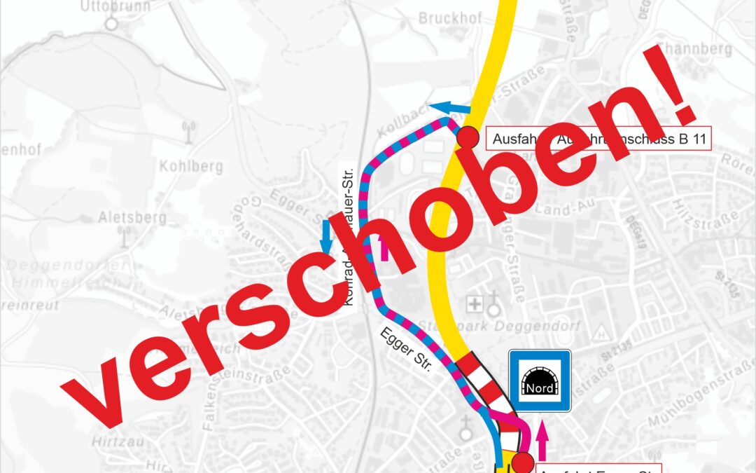 Reparaturarbeiten im Deggendorfer Nord-Tunnel