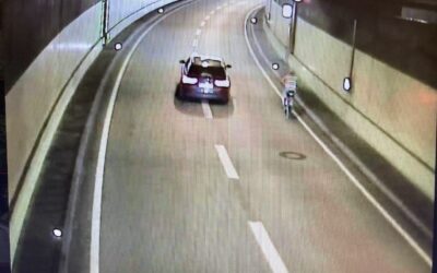 Fahrrad im Tunnel: Gefährliche Idee!